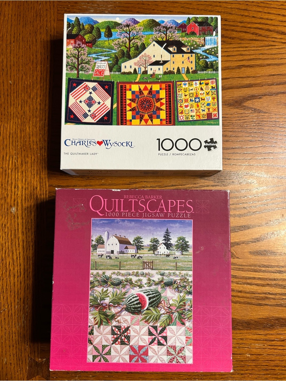 Set of 2 Quilt 1000-Piece Jigsaw Puzzles